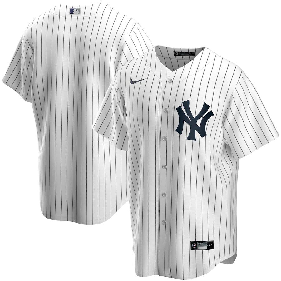 Mens New York Yankees Nike White Home Replica Team MLB Jerseys->new york yankees->MLB Jersey